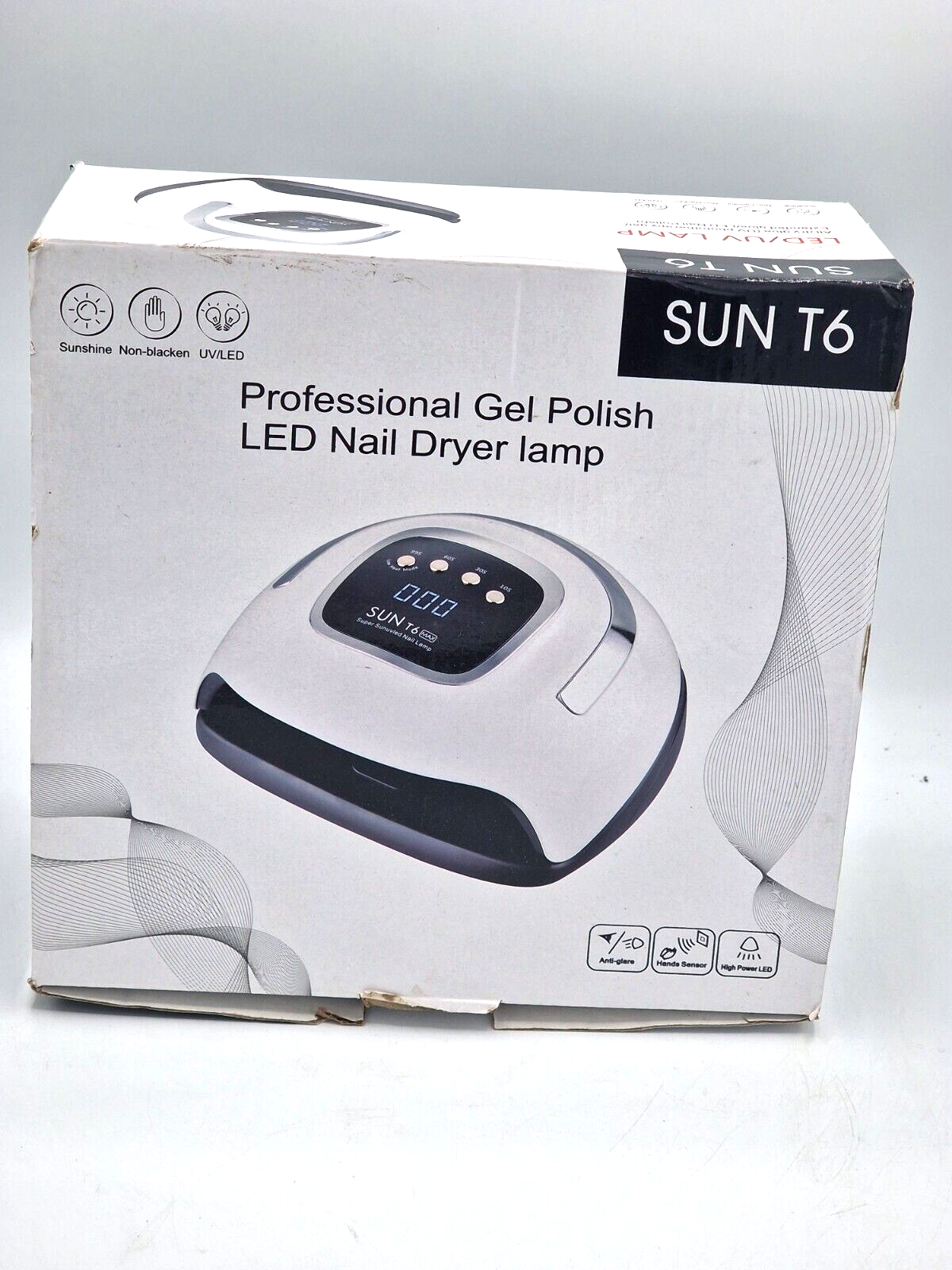 LKE 220W UV Lampe für Gelnägel, UV Nagellampe mit verbessertem Ladestecker und 4